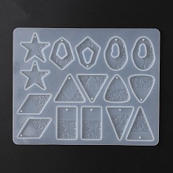 Stern-/Raute-/Dreieck-Anhänger-Silikonform zum Selbermachen&nbsp;DIY-TAC0012-74