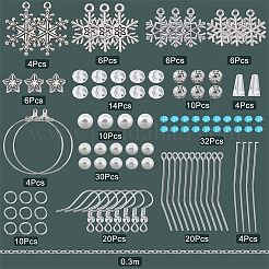 DIY-Sets zur Herstellung weihnachtlicher Schneeflocken-Ohrhänger&nbsp;DIY-SC0019-34