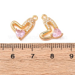 Pendentifs avec zircon cubiques à micro-pavés en laiton&nbsp;KK-A284-12G-02