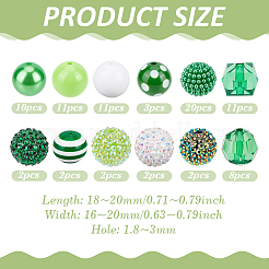 Kits de perles rondes en acrylique et plastique ABS&nbsp;DIY-PH0033-21