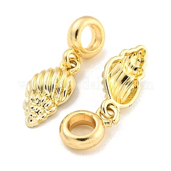 Gestell-Plattierungslegierung Spiralmuschelform europäische Anhänger&nbsp;FIND-B034-42G