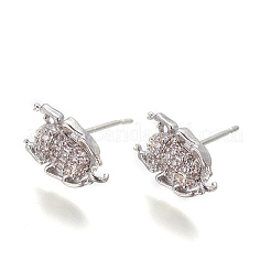 Ricerca di orecchini in ottone cubic zirconia eco-friendly&nbsp;ZIRC-O028-01
