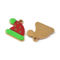 Pendentifs de Noël en acier inoxydable 304 émaillé&nbsp;STAS-Z153-01G-04