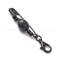 Decorazioni pendenti con spille di sicurezza in acrilico e ferro a forma di teschio di Halloween&nbsp;HJEW-JM03758