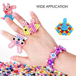 Diy 36 farben 14000 stücke 4 mm pva runde wassersicherungsperlen-kits für kinder&nbsp;DIY-Z007-53