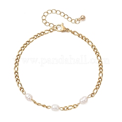 Gliederarmbänder aus natürlichen Süßwasser-Zuchtperlen&nbsp;BJEW-JB13206