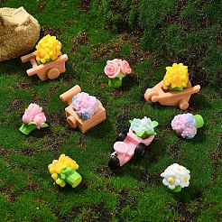40 Stück 10 Stile Harz Blume & Wagen Set Display Dekorationen&nbsp;DJEW-CJ0001-23