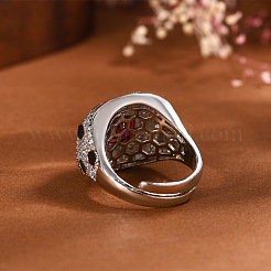 Fingerringe aus Messing mit Mikropavé-Kubikzirkonia für Damen&nbsp;FS-WGAB9AD-01