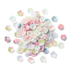 100 Stück leuchtende Harz-Cabochons mit Blumenmotiv&nbsp;MRMJ-CJ0001-36