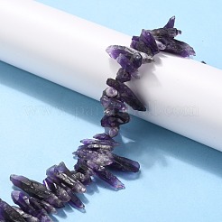 Grobe rohe natürliche Amethyst Perlen Stränge&nbsp;G-G010-12