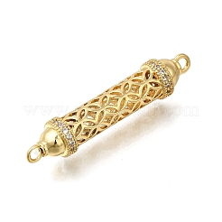 Conectores de eslabones de columna hueca con micropavé de circonita cúbica y revestimiento de latón&nbsp;ZIRC-F142-50B-G01