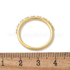 Messing Micro Pave klare Zirkonia Fingerringe&nbsp;RJEW-C120-19G