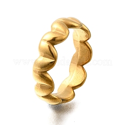 Fingerring aus Edelstahl 304&nbsp;RJEW-C125-01G