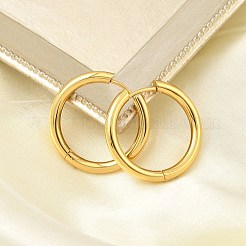 Pendientes de aro de acero inoxidable 304 con revestimiento al vacío de PVD para mujer&nbsp;EJEW-F280-07I-G