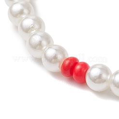 3 bracelet extensible en perles rondes imitation plastique ABS sur le thème des fruits d'été pour femmes&nbsp;BJEW-JB11734