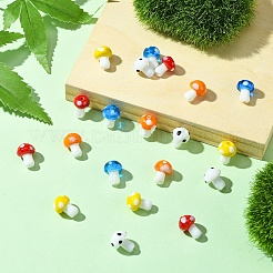 20 Stück 5 Farben Pilz handgemachte Bunte Malerei Perlen Stränge&nbsp;LAMP-YW0001-23