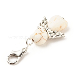 Decorazioni pendenti in turchese sintetico tinto&nbsp;HJEW-JM00672-03