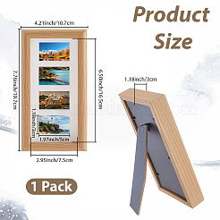 1 support pour cadre photo rectangulaire en bois&nbsp;DJEW-CP0001-47B