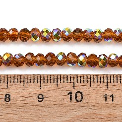 Chapelets de perles en verre transparent électrolytique&nbsp;EGLA-A046-01A-12