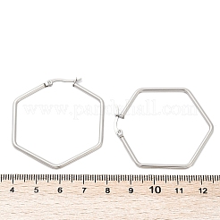 Pendientes de aro de acero inoxidable 201 resistentes al deslustre&nbsp;X-EJEW-A052-25A
