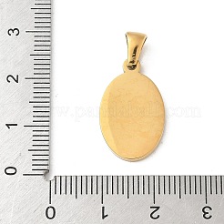 Coquillage naturel ovale avec pendentifs initiaux&nbsp;STAS-I351-23G-R