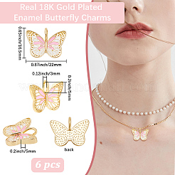 6 pièces pendentifs en laiton émaillé&nbsp;KK-BBC0021-65A