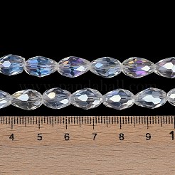 Transparentes perles de verre de galvanoplastie brins&nbsp;EGLA-N013-T6mm-B01