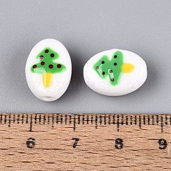 Perles de Noël artisanales en porcelaine et céramique&nbsp;PORC-Q005-07A