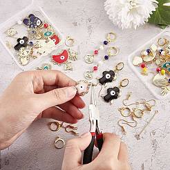 DIY-Kits zur Herstellung von Ohrringen mit bösem Blick&nbsp;DIY-SZ0009-06