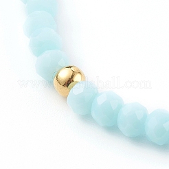 Vergoldete 304 Edelstahl Stretch-Charm-Armbänder&nbsp;BJEW-JB06096-04