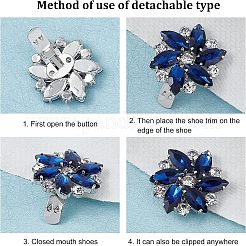 2 Stück abnehmbare Glas-Strass-Schuhdekoration&nbsp;DIY-FG0003-29