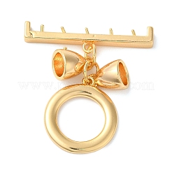 Fermagli a ginocchiera in zircone chiaro micro pavè di ottone&nbsp;KK-N254-77G