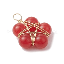 3 pendentif étoile perlé en jade malaisien naturel (teint) et jade blanc et onyx noir (teint et chauffé) de 3 couleurs&nbsp;PALLOY-JF03144