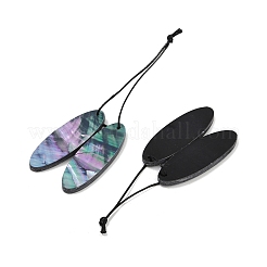 2 Stück natürliche schwarze Lippenmuschel-Anhänger&nbsp;FIND-Z079-01A