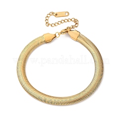 Schlangenkettenarmbänder aus 304 Edelstahl für Damen&nbsp;BJEW-M096-03G