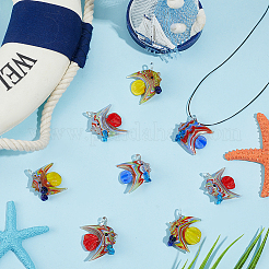 12pcs pendentifs en verre 3 couleurs&nbsp;FIND-OC0014-31