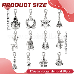 Décoration de pendentif en alliage de Noël&nbsp;HJEW-FG00003