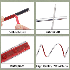 PVC selbstklebende flexible Formleiste&nbsp;DIY-CP0011-89B-01