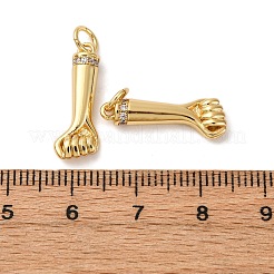 Pendentifs avec zircon cubiques à micro-pavés en laiton&nbsp;KK-P308-44G