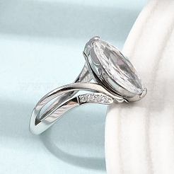 Fingerringe aus Edelstahl 316L mit Zirkonia&nbsp;SA-CBAB122-07P-01