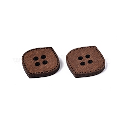 Ovale Holzknöpfe mit einem Loch&nbsp;BUTT-Q046-11B