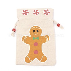 Stoffbeutel aus Baumwollstoff mit Weihnachtsmotiv&nbsp;LS-ABAG-H104-A03