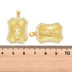 Pendentifs en laiton zircon cubique transparent&nbsp;KK-P353-19G-02