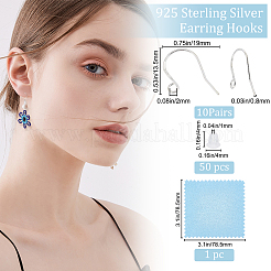 10 Paar 925 Ohrringhaken aus Sterlingsilber.&nbsp;STER-BBC0001-36