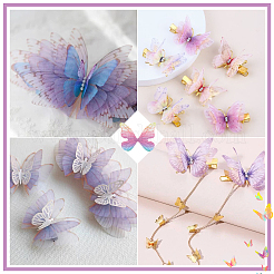 160 pièce de décoration artisanale en tissu polyester à 16 styles&nbsp;DIY-SC0019-39