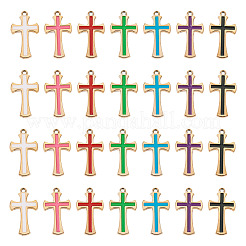 32 Stück 8 Farben Kunststoff-Emaille-Anhänger&nbsp;CCB-TA0001-17