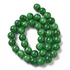 Chapelets de perles rondes en jade de Mashan naturelle&nbsp;G-D263-10mm-XS13