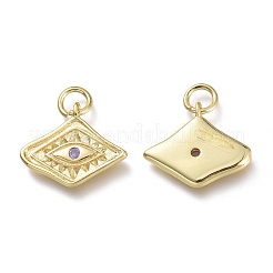 Colgante micropavé cubic zirconia de latón&nbsp;LS-KK-P188-C04-G