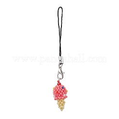 Decorazioni pendenti con perline di vetro a forma di gelato&nbsp;HJEW-MZ00179-01
