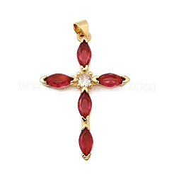 Pendentifs avec zircon cubiques à micro-pavés en laiton&nbsp;KK-I360-022G